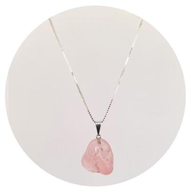 Imagem de Colar 60Cm Prata 925 Quartzo Rosa - Natural P. Vecchio Joias