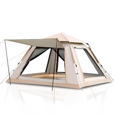 Imagem de Barraca de Camping Automática 4-6 Pessoas, 200x140x155cm, Ventilação Ampla, Proteção UV, Bege