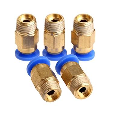 Imagem de 5pcs pneumático conector de encaixe reto PC4-01 1. 75mm ou PC6-01 3. 0mm tubo pneumático para 4mm ou 6mm ODIO Tubo de impressora 3D reprap YYDFPIIA (Color : PC4)