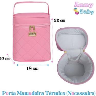 Imagem de Porta Mamadeira Térmico Luxo Nécessaire - Lilian Baby, ROSA