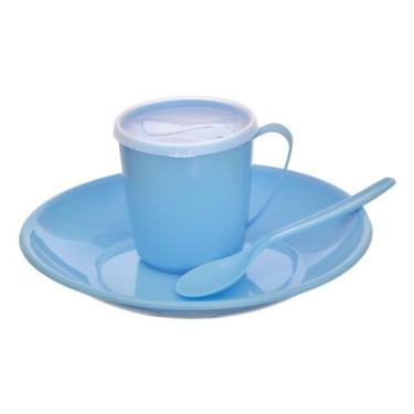 Imagem de Kit Alimentação Infantil Com 4 Peças BPA Free Resistente - Plásticos S