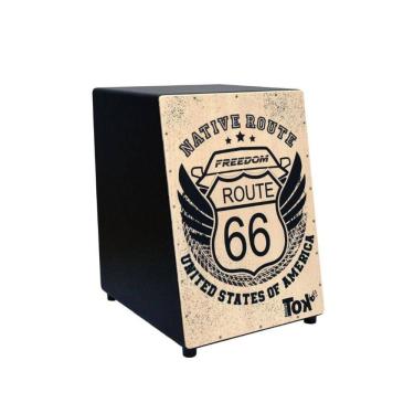 Imagem de Cajon Acústico Estampado Route 66 Nobre Tok