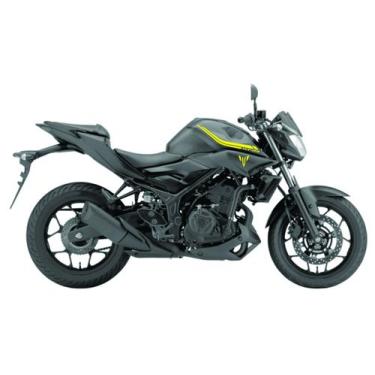 Imagem de Novo Kit Adesivo Completo Faixa Lateral Yamaha Mt03 2016 Amarelo - Res