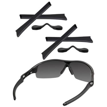 Imagem de Bwake 2 conjuntos de protetores auriculares e de nariz de substituição para óculos de sol Oakley Radar EV Path/Pitch/Advancer/Radar EV Path – Preto