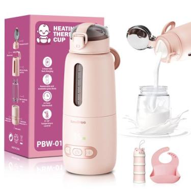 Imagem de Aquecedor de mamadeiras portátil Sunnaltree com dispensador de fórmula