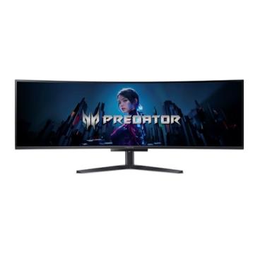 Imagem de Monitor Gamer Curvo Acer Predator X49 XBMIPPHUZX Tela OLED de 49" Utra Wide Dual Quad HD Taxa de Atualização de 240Hz Tempo de resposta 0.03ms AMD FreeSync Premium Inclinação 20º