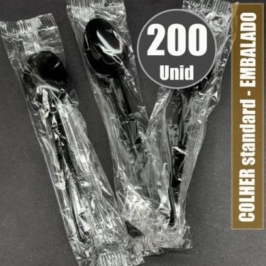 Imagem de Colher refeição em sache com 200 unidades 16cm semi reforçado - MAXPLA