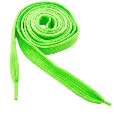 Imagem de Par De Cadarço Achatado Verde Para Tênis Sapatos 1,20m Neom - Home Goo
