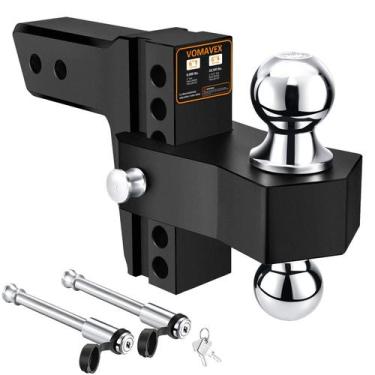 Imagem de Receptor Trailer Hitch Vomavex ajustável de 6 cm Drop/Rise de 2,5 pole
