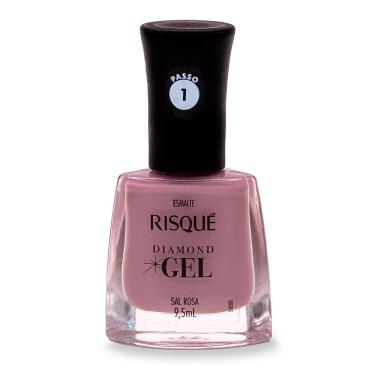 Imagem de Esmalte Risqué Diamond Gel Sal Rosa Cremoso 9,5ml
