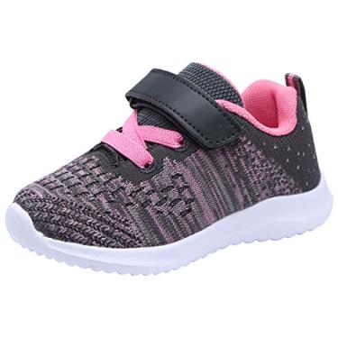 Imagem de Tênis de corrida para meninos e meninas da COODO, Cinza, 11 Little Kid