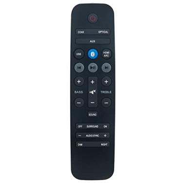 Imagem de Controle remoto de substituição 996580000536 Commander adequado para alto-falante Philips Soundbar HTL3110B/F7 HTL3140B/F7 HTL2163B/F7 HTL2161B/F7 HTL3110B HTL3140B HTL2163B HTL3140B/1 2 HTL2 161B