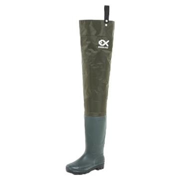 Imagem de Botas de quadril pescaria verde pato e peixe com sola de encaixe, Verde, 7 Women/5 Men