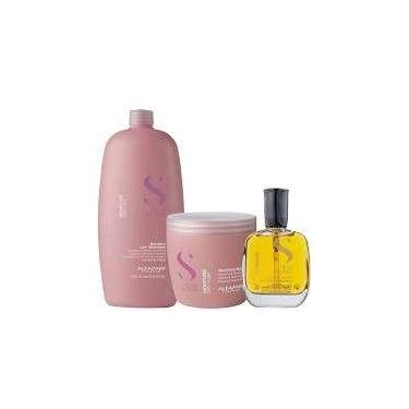 Imagem de Kit shampoo máscara e óleo 50ml alfaparf sdl moisture