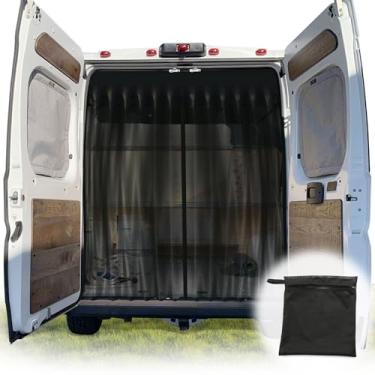 Imagem de Vanhoxcci Tela magnética Van Bug 79 polegadas A x 170 cm L adequada para RAM ProMaster Ford Transit teto alto mosquiteiro Flyscreen para van, fecho magnético central