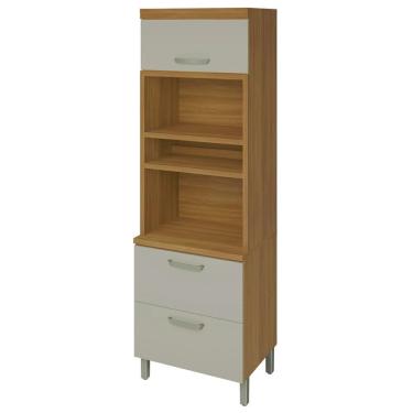 Imagem de Paneleiro Nesher Princesa 2 Portas 1 Gaveta 70Cm Freijó Com Off White