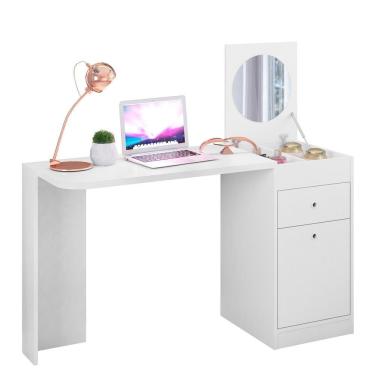 Imagem de Penteadeira Desejo Com 2 Portas E 1 Gaveta Albatroz Branco