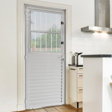 Imagem de Porta De Alumínio Postigo 210X80Cm Lado Direito Branco