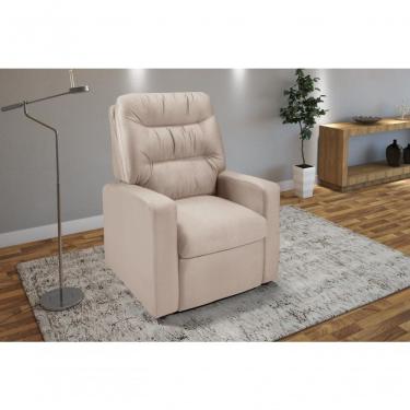 Imagem de Poltrona Reclinável Paris Papai Mamãe Amamentação Suede Areia 376