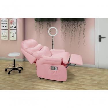 Imagem de Poltrona Reclinável Barão Papai Mamãe Amamentação Estética Corano Rosa
