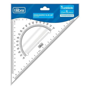Imagem de Esquadro Escolar N.26 45 Graus Académie Tilibra