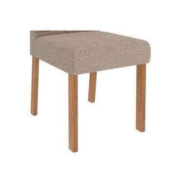 Imagem de Cadeira Sala De Jantar Clarice Wood Kit 2 Un Madeirado-suede Joli Capuccino