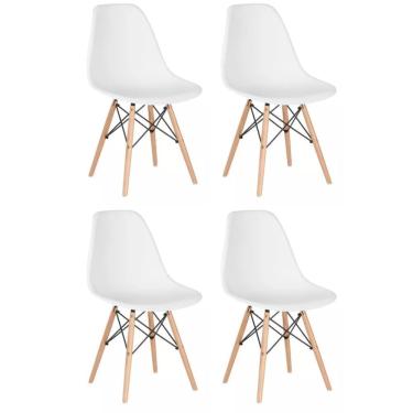 Imagem de Conjunto 4 Cadeiras Eames Eiffel Dkr Movescan Branca