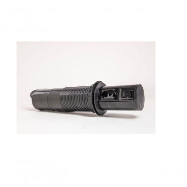 Imagem de Torre De Tomada Mini Totem Altomático 1 Tomada + Usb Tipo A E Tipo C Preto Qm 52200.20