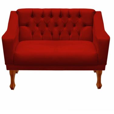 Imagem de Namoradeira Decorativa Recepção Grecia Dritex suede Vermelho