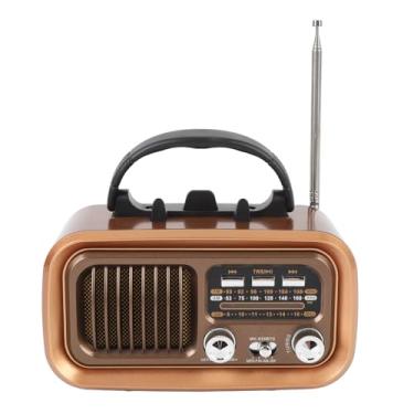 Imagem de Rádio Retro Am FM SW Bluetooth, Portáteis Radios Transistoros Vintage Com Antena de Alto -falante e Retrátil, TWS, Solar/Battery Operado/Recarregável, Suporte TF Card/USB Playing