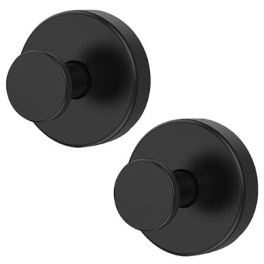 Imagem de Wulitaotao Pacote com 2 ganchos de ventosa para chuveiro, ganchos de toalha para banheiros, ganchos de banho de aço inoxidável à prova d'água, para toalhas, bucha, roupões, casaco (preto)