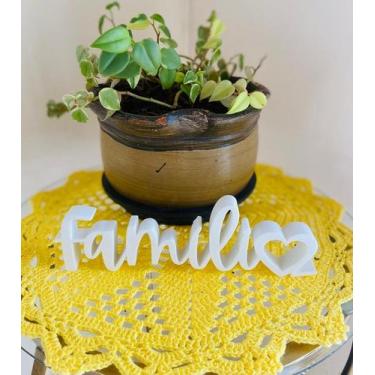 Imagem de Familia palavra letreiro decoração plástico decoração sala quarto rack