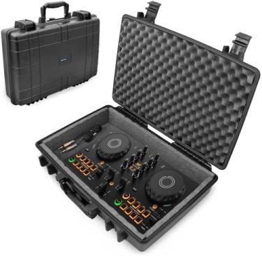 Imagem de CASEMATIX Estojo Rígido À Prova D'Água Compatível Com Pioneer Dj Alphatheta Ddj-Flx2, Controlador Compacto De 2 Canais Ddj-200, Absorção Choque, Interior Espuma, Somente Para Transporte