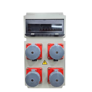 Imagem de Quadro Sobrepor C/ IDR63A + 2 Disj. Trip. SD C32A + 4 Tomadas Ind.  S4046W IP-67 Cod. S1812203 – Steck