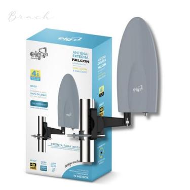 Imagem de Antena Digital Externa Alcance 60km e Cabo De 10m - HDTVEX500PLUS ELG