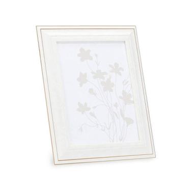 Imagem de Porta-Retratos Moderno Branco Mdf E Vidro 15X20