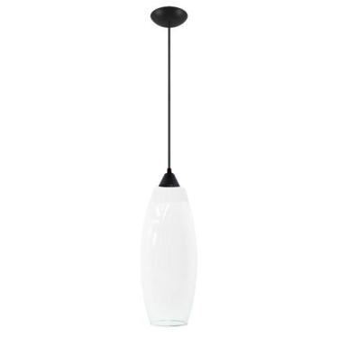 Imagem de Pendente Moderno Sala Quarto Cozinha Montreal Preto Branco - CM GLASS 