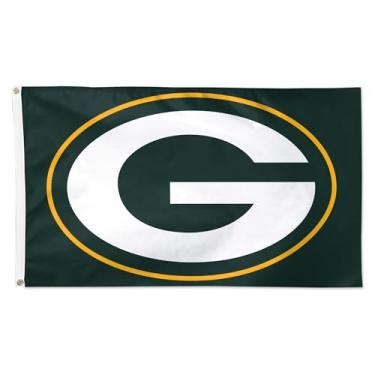 Imagem de WinCraft Bandeira de um lado com logotipo principal Green Bay Packers 9,5 x 1,5 m