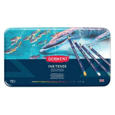 Imagem de Lápis de Cor Aquarelável Inktense 72 Cores Estojo Lata