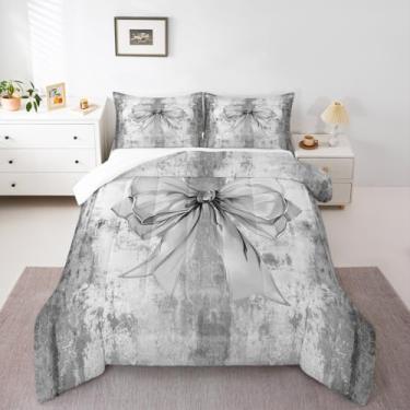 Imagem de Erosebridal Conjunto de cama queen rústico com estampa de fazenda, moderno, abstrato, para crianças, estilo pintura a óleo, para decoração de quarto de fita, edredom com 2 fronhas