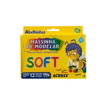 Imagem de Estojo Massinha de Modelar Acrilex 12 cores 180 g