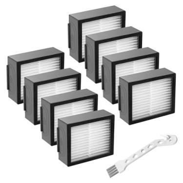 Imagem de Filtro de substituição para iRobot Roomba E, I e J Series i7 i7+/plus E5 E6 i1 i1+ i3 i3+ i4 i6 i6+ i8 i8+ peças de aspiradores de pó, pacote com 4 filtros de alta eficiência + 1 escova de limpeza