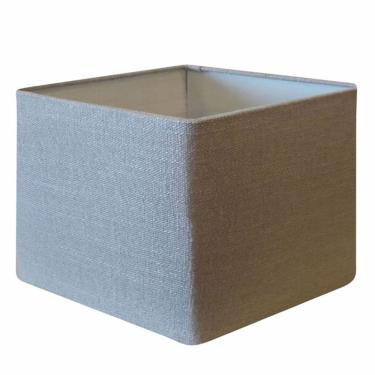 Imagem de Cúpula em Tecido Quadrada Abajur Luminária Cp-4077 30/50x50cm Rustico Cinza