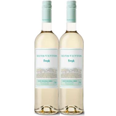 Imagem de Kit 2 Garrafas Vinho Branco Bons Ventos Fresh 750ml