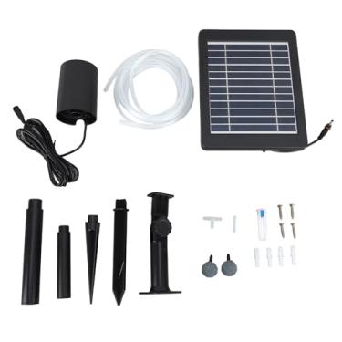 Imagem de Kit de bomba de ar aerador de lagoa solar IP64 Impervenção a água 6V 4W Bomba de oxigênio movida a energia solar com bateria de 2200mAh 3 modos para tanques de peixes aquário de