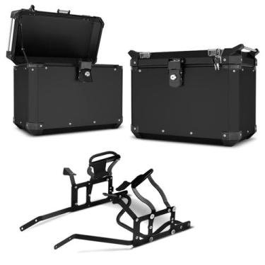 Imagem de Bau Lateral Super Adventure + Suporte Versys 650, PRETO