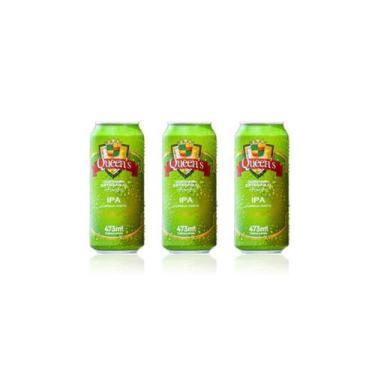 Imagem de Cerveja Queens Ipa 473 Ml - Kit Com 3 Latas - Queen'S Cervejaria