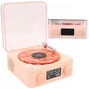 Imagem de Caixa de Som Toca Disco Vinil Vitrola Musica Bluetooth Cartao Tf USB R
