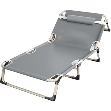 Imagem de Cadeira De Descanso Ao Ar Livre Zero Gravidade, Pátio Moderno Reclinável Com Apoio De Cabeça, Cadeira Reclinável De Gramado Dobrável Portátil Ajustável, Para Deck Exter, A, 75x190cm