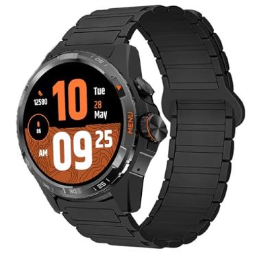Imagem de Pulseira esportiva de silicone compatível com TicWatch Atlas, Pro 5 Enduro, Pro 5, Pro 3 Ultra BT/LTE, Pro, Pro S, Pro 4G, E2, S2, E3, GTH, C2, C2 plus (preta, pulseira de tamanho de 24 mm)